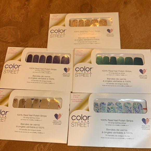 Pack of 5 brand new COLOR STREET 100% nail polish strips - Picture 2 of 14